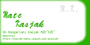 mate kasjak business card